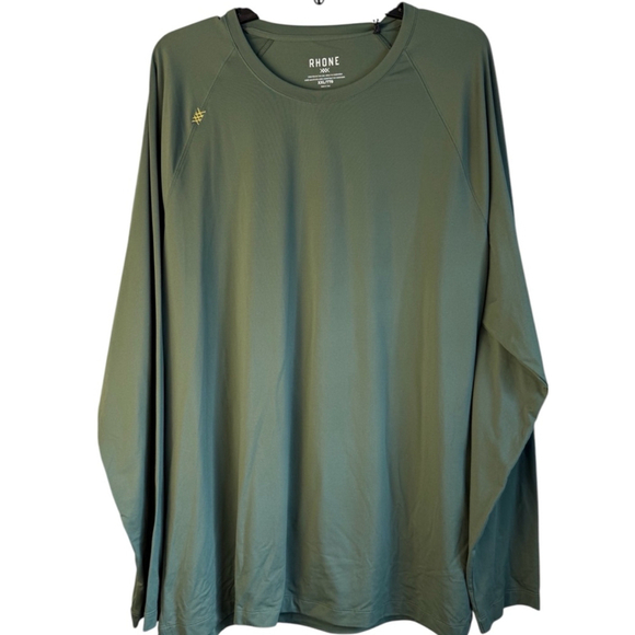 Rhone Mens Size 2XL Reign Green Long Sleeve Performance T-Shirt NWT - Picture 1 of 8
